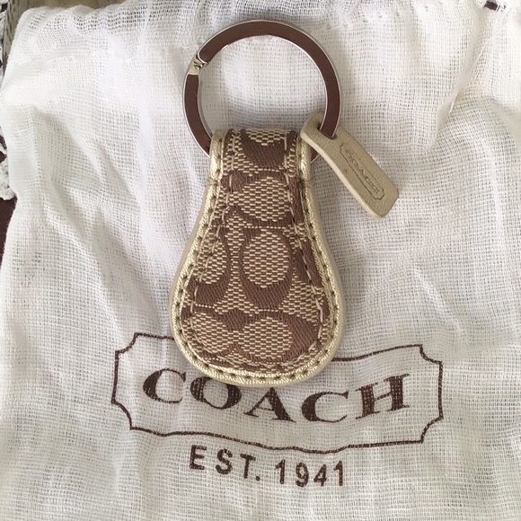 Coach Accessories - Coach canvas leather key ring